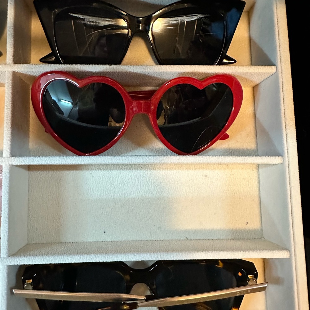 Heart-Shaped Red Sunglasses